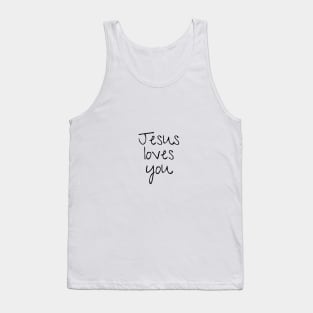 Jesus loves you front and back Tank Top